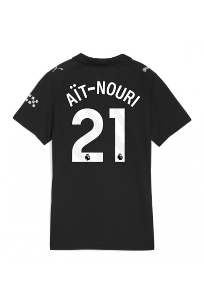 Manchester City Rayan Ait-Nouri #21 Jalkapallovaatteet Naisten Vieraspaita 2025-26 Lyhythihainen Manchester City Rayan Ait-Nouri #21 Jalkapallovaatteet Naisten Vieraspaita 2025-26 Lyhythihainen